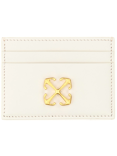 Off-white Card Holder With Logo In White