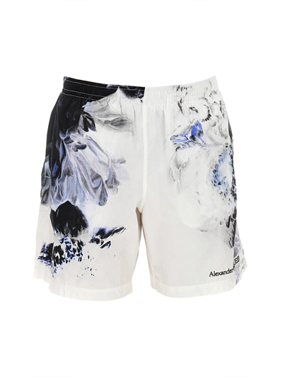 Alexander Mcqueen Costume With Print In White
