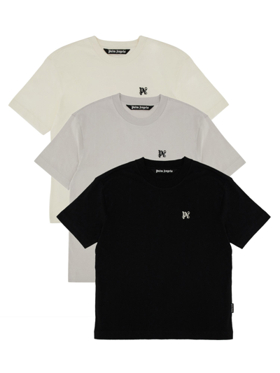 Palm Angels Pack Of Three T-shirts In Multicolour