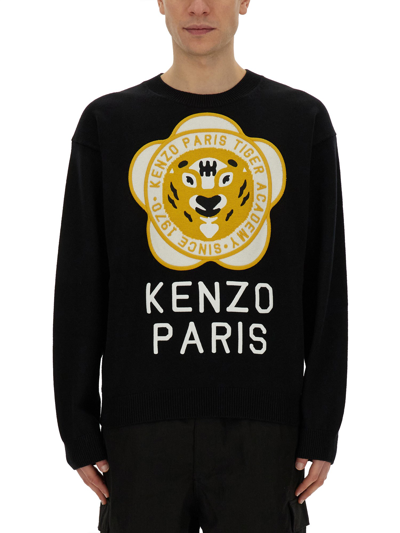 Kenzo Jersey With Logo In Black