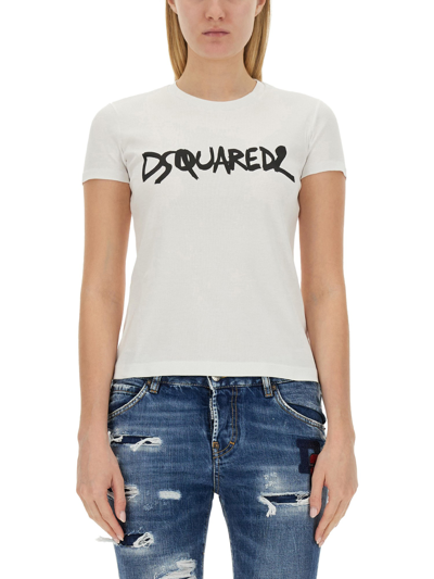 Dsquared2 T-shirt With Logo In White