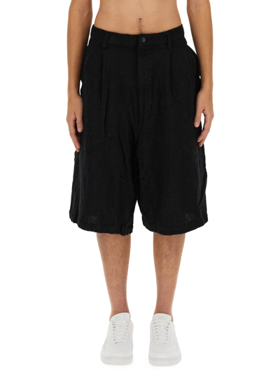 Comme Des Garçons Shirt Cotton Cropped Trousers In Black