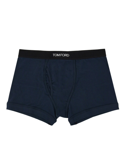 Tom Ford Boxers With Logo In Blue
