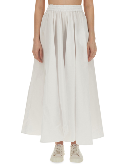 Aspesi Long Full Skirt In White