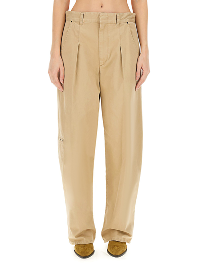 Isabel Marant Lenadi Wide-leg Trousers In Beige