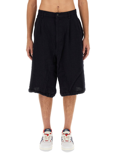 Comme Des Garçons Shirt Oversize Bermuda Shorts In Blue
