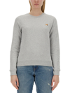 Maison Kitsuné Fox Head Regular Fit Sweatshirt In Grey