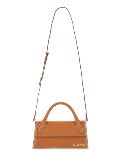 Jacquemus Le Chiquito Long Leather Bag In Buff
