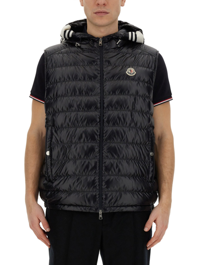 Moncler Padded Waistcoat "clai" In Blue