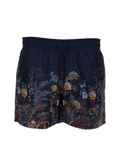 Etro Boxer Swimsuit With Print In Multicolour