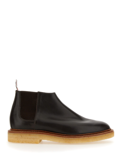 Thom Browne Brown Loop Chelsea Boots