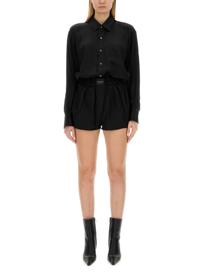 ALEXANDER WANG T SHORT JUMPSUIT WITH BOXER SILHOUETTE