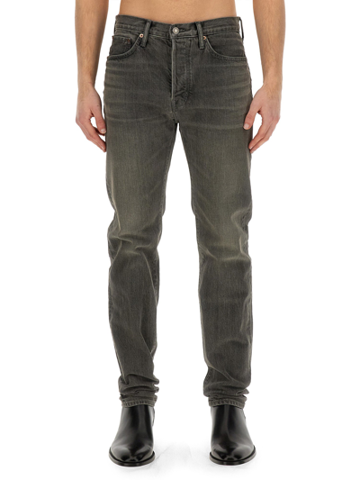 Tom Ford Straight Leg Jeans In Grey