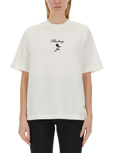 Burberry T-shirt With Logo In White