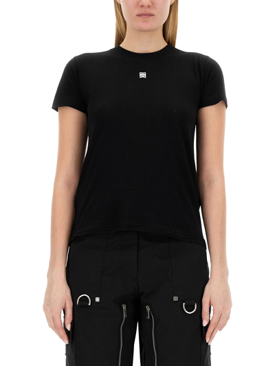 Givenchy Black T-shirt With Embroidered Logo