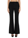 Nina Ricci Flared Leg Trousers Belt Loops In Black