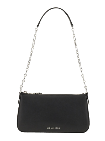 Michael Michael Kors Medium Empire Leather Shoulder Bag In Black