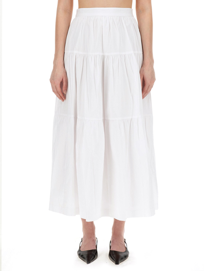 Staud Cotton Skirt In White