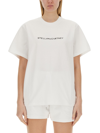 Stella Mccartney Stella Mc Cartney White Crew Neck T Shirt With Logo In White
