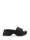 Alexander Wang Float Mules With Platform Sole And Squared Toe In Black
