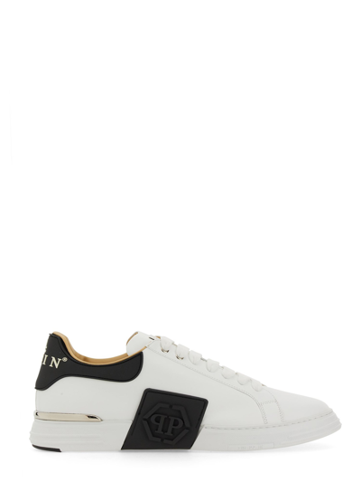 Philipp Plein Man Sneakers White Size 6 Soft Leather In Multi