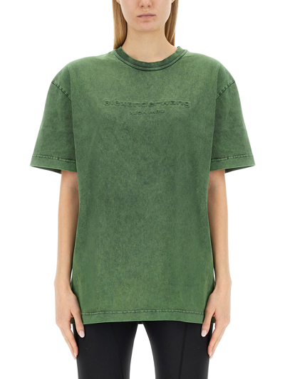 Alexander Wang Green Embossed T-shirt