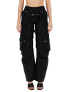 Off-white Cotton Cargo Trousers In Black