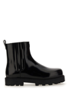 Givenchy Streamlined Leather Ankle Boots In Black
