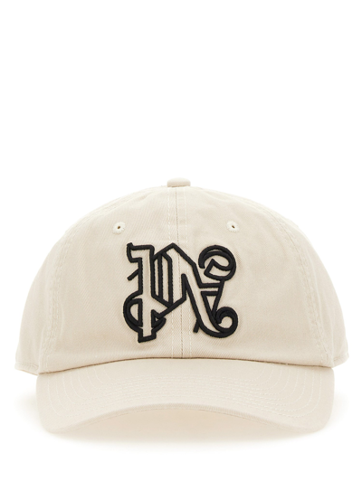 Palm Angels Baseball Hat With Logo In Beige