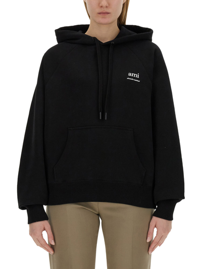 AMI ALEXANDRE MATTIUSSI SWEATSHIRT WITH LOGO