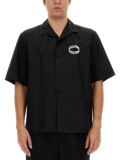 Moschino Shirt With Logo In Black