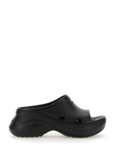 Balenciaga Crocs Slide Sandal In Black
