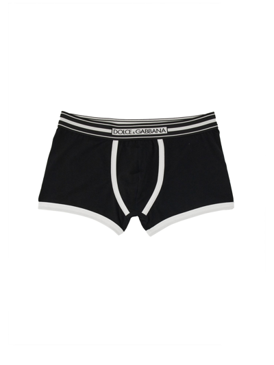 Dolce & Gabbana Boxers With Logo In Black