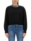 Dolce & Gabbana Logo-print Cotton-blend Sweatshirt In Black