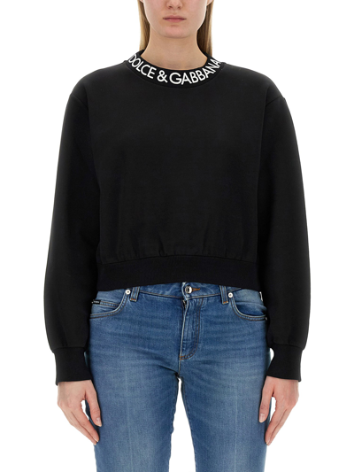 Dolce & Gabbana Sweatshirt With Logo In Black