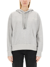 Isabel Marant Long-sleeved Hooded Sweater In Grey