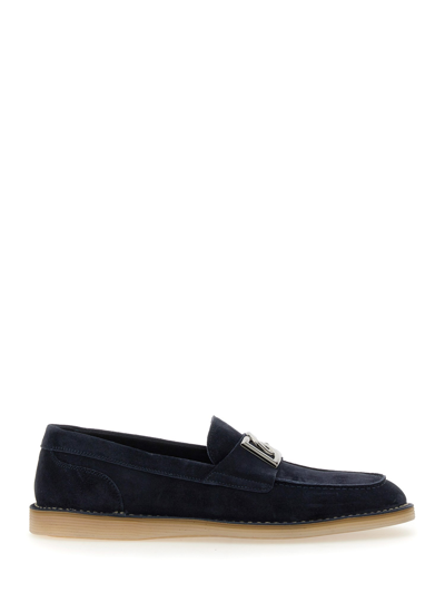 Dolce & Gabbana Suede Loafer In Blue