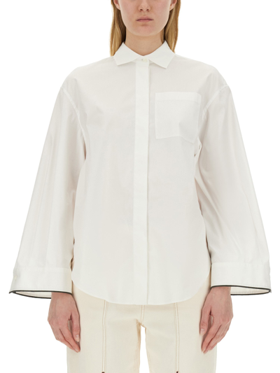 Brunello Cucinelli Cotton Poplin Shirt In White