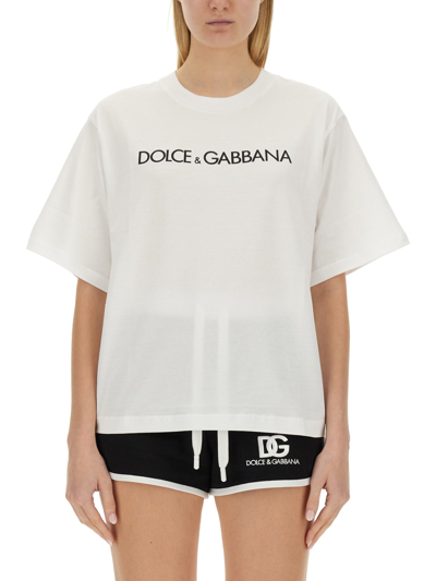 Dolce & Gabbana T-shirt With Logo In White