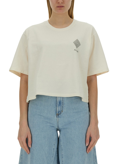 Amish T-shirt With Logo In White