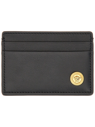 Versace Designer Men's Bags Card Holder "the Jellyfish" In Black