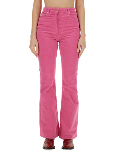 Ganni Woman Denim Trousers Fuchsia Size 28 Cotton