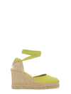 Castaã±er Castañer Tina Raffia Wedge Espadrilles In Yellow