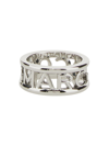 Marc Jacobs The Monogram Metal Ring In Silver