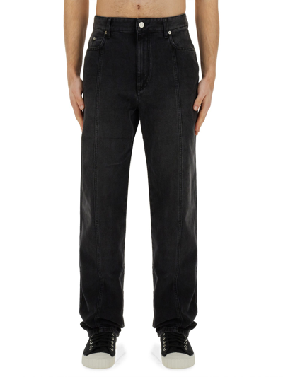 Marant Jimmy Seamed Straight Jeans In Black