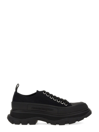 Alexander Mcqueen Tread Slick Canvas Sneaker In Black