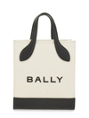 Bally Structured Bag With Detachable Strap And Bold Logo In Ivory