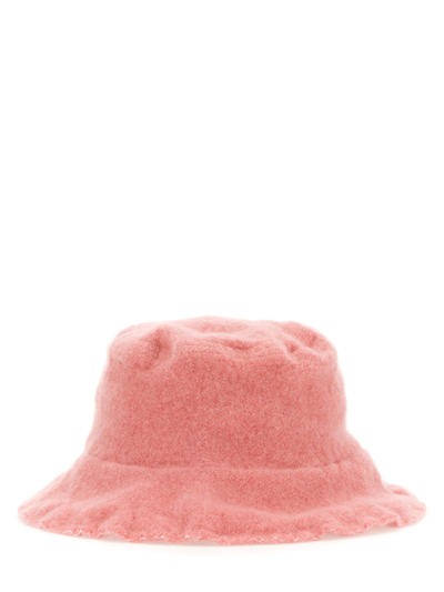 Comme Des Garçons Shirt Wool Bucket Hat In Pink