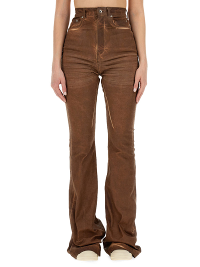 Rick Owens Drkshdw Bolan Jeans In Brown