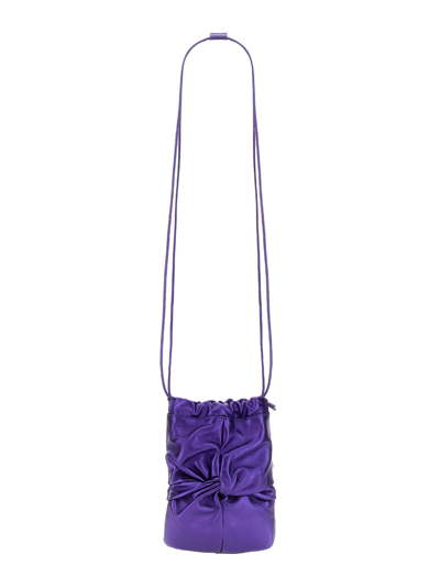 Hereu Ronet Metallic Bucket Bag In Violet